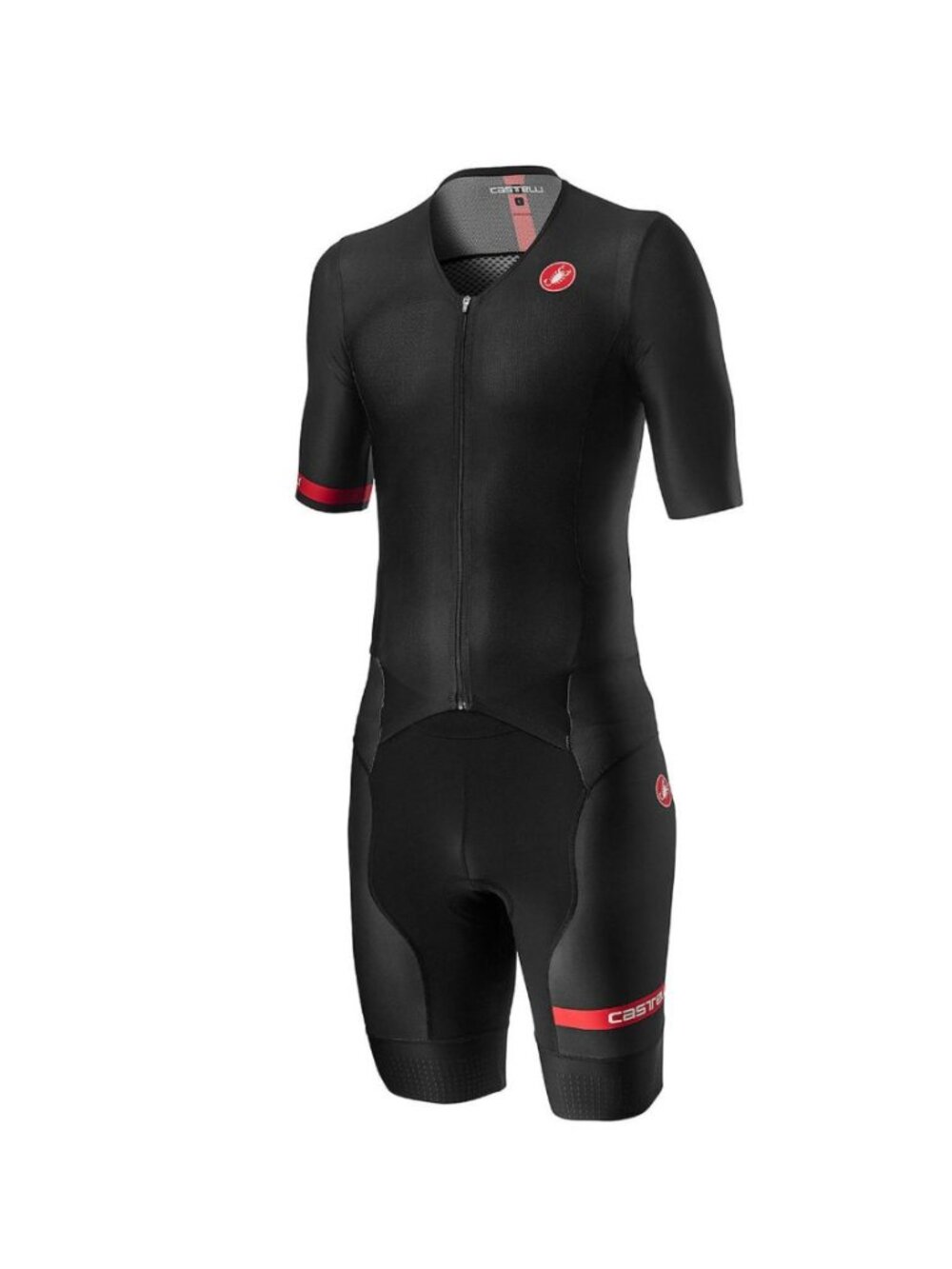Castelli Sanremo 2 Cycling Suit Mens Small Black Red Short Sleeve Tri Aero Race